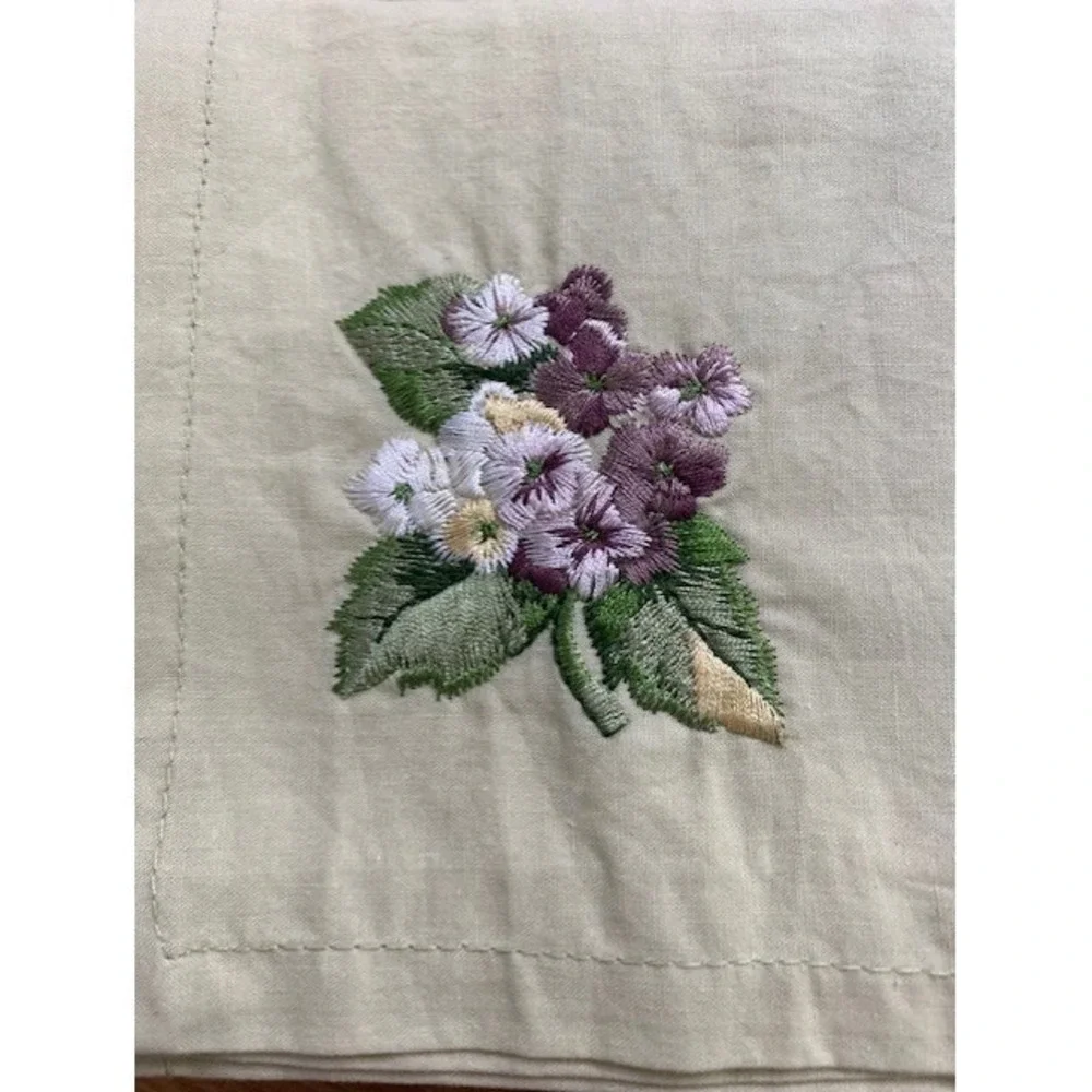 Martha Stewart Everyday Napkins 3 - 2pks 20x20 Sage New Floral Hydrangea Cotton